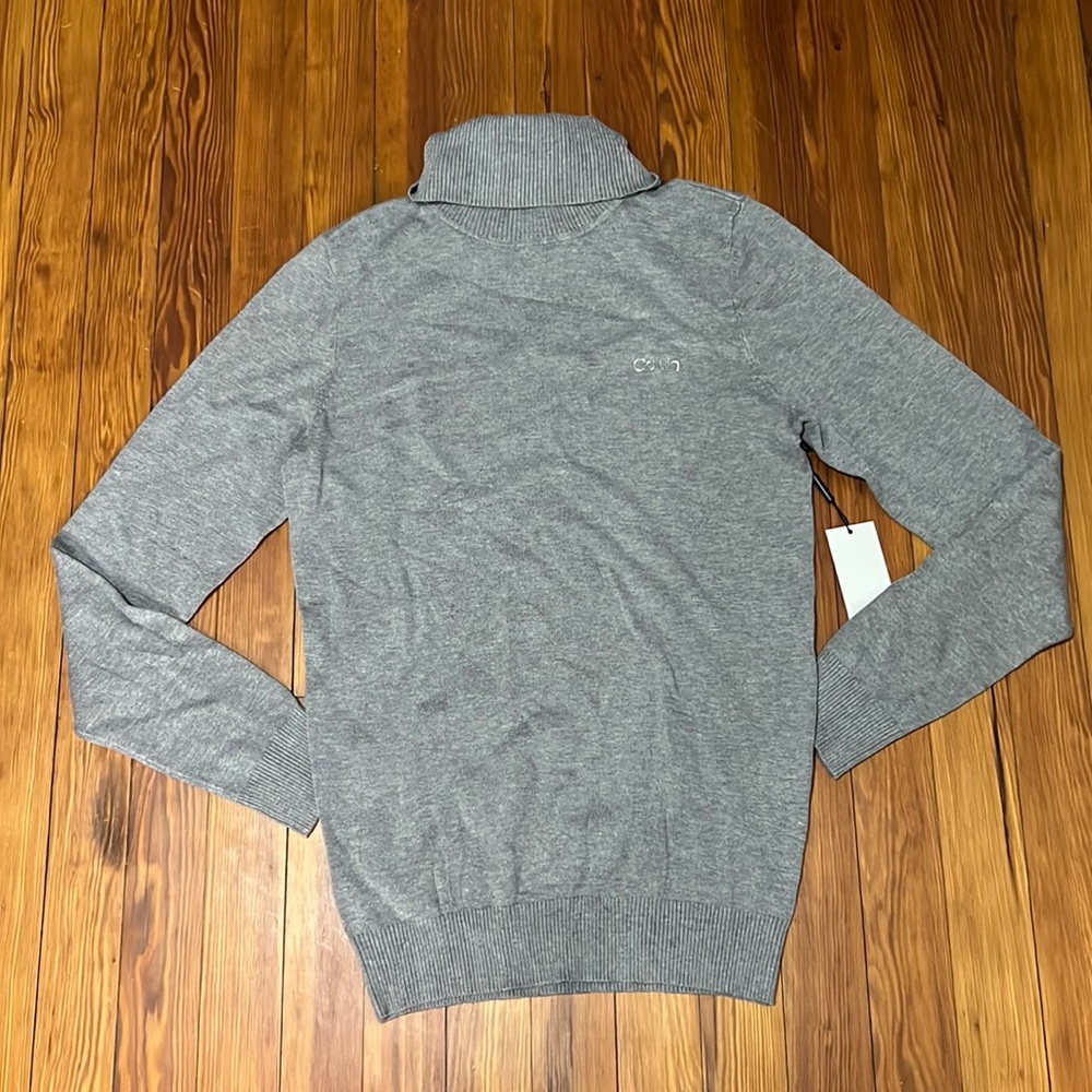NWT Calvin Klein Gray Turtle Neck